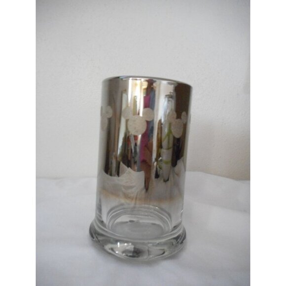 Walt Disney Mickey Mouse Silver Clear Glass Mug Cup Root Beer Stein - Picture 5 of 8